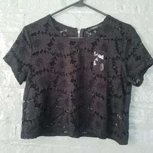 F21 Lace Crop Top